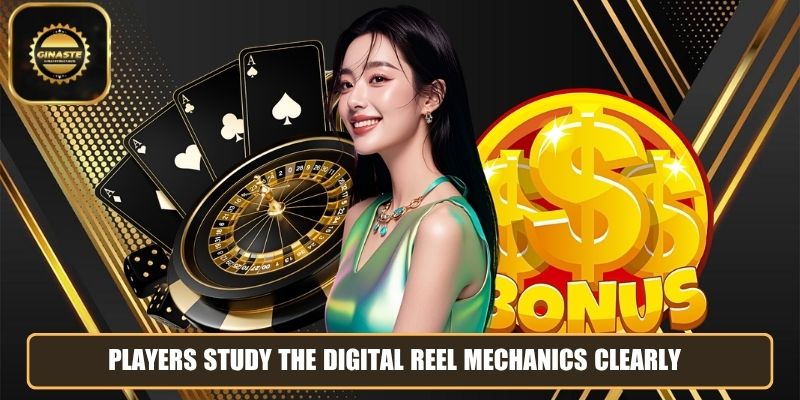 Players study the digital reel mechanics clearly