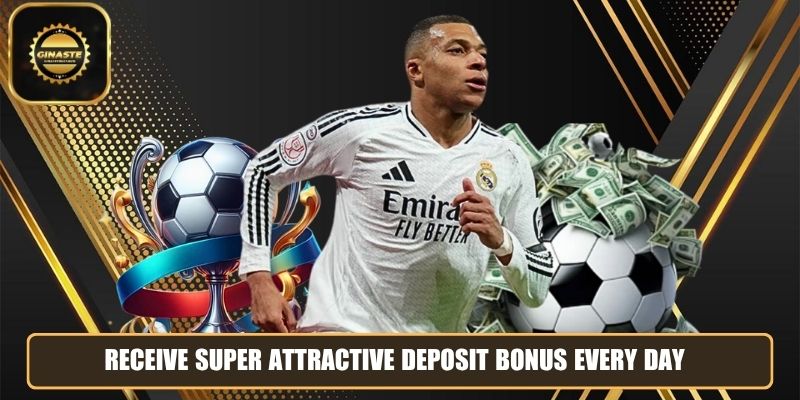 Receive super attractive deposit bonus every day
